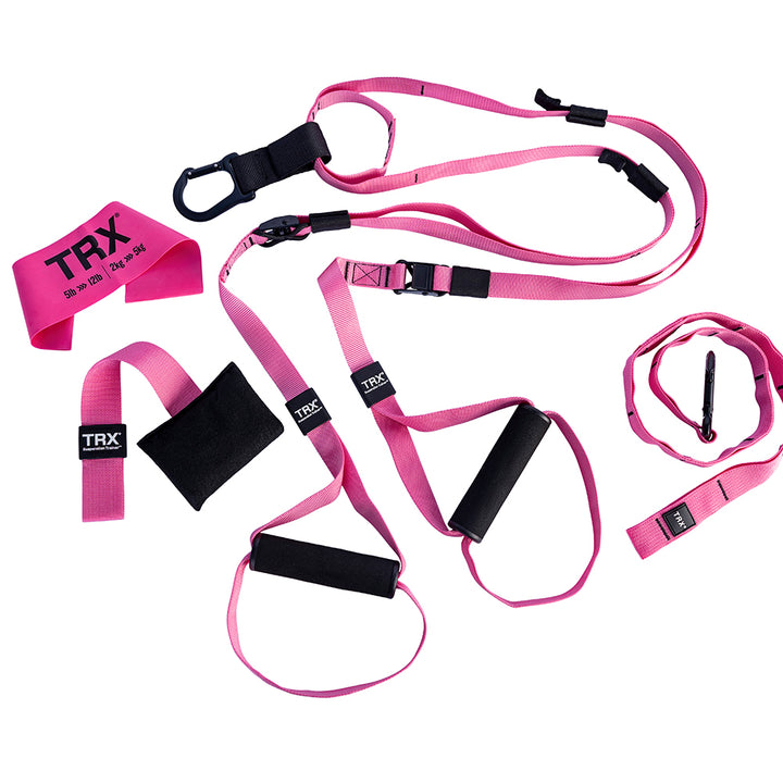 TRX "Pink Edition" Suspension System Bundle with Matching Mini Band